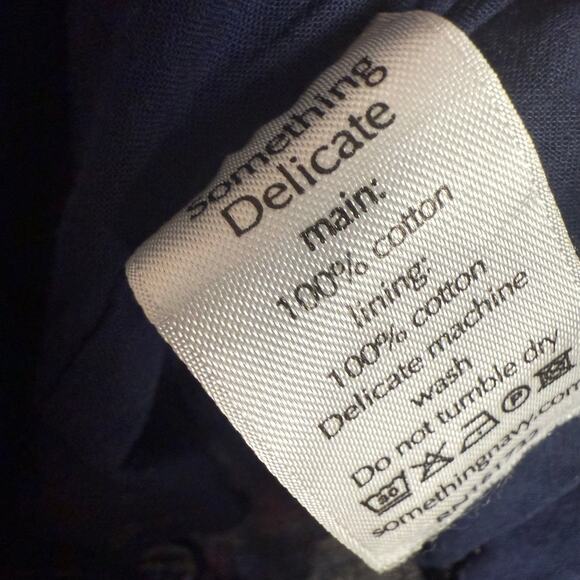 Something Navy Floral Cutout Sleeveless A-Line Midi Dress Size Small - Picture 15 of 15